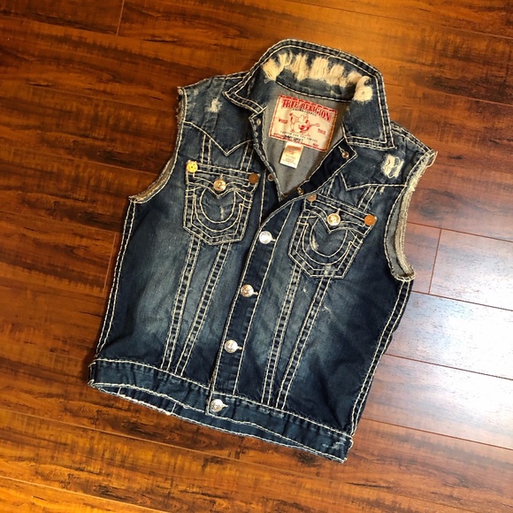 True Religion Other - True Religion Men's Denim Jean Vest Jacket XL